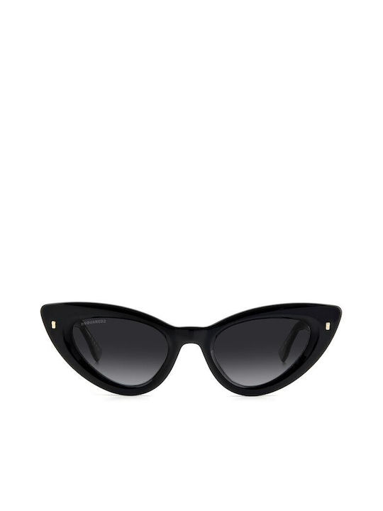 Dsquared2 Women's Sunglasses with Black Plastic Frame and Gray Gradient Lens 0092/S 807/9O