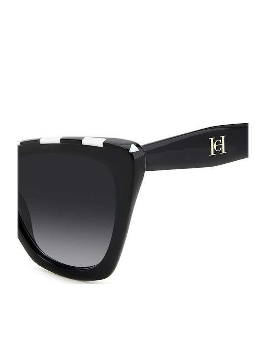 Carolina Herrera Women's Sunglasses with Black Plastic Frame and Gray Gradient Lens HER 0129/S 80S/9O