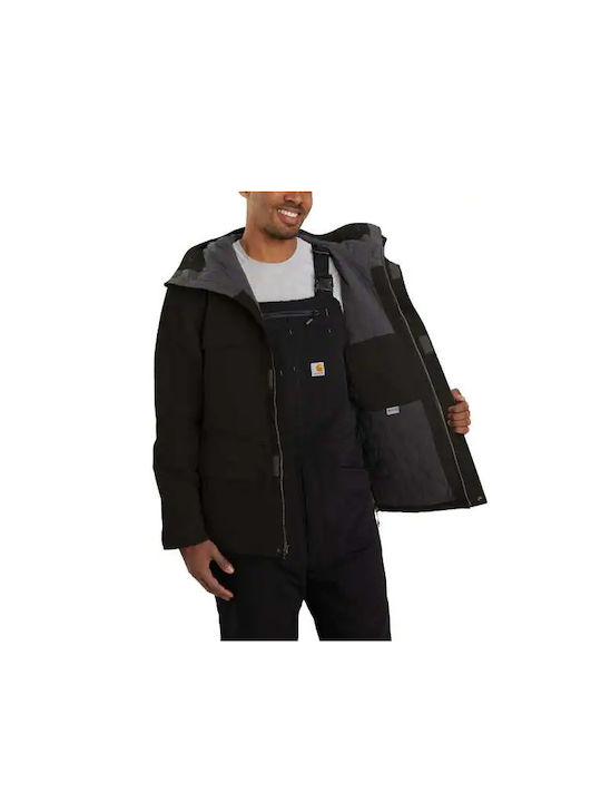 Carhartt Herren Winter Jacke Lässig Wasserdicht und winddicht Schwarz