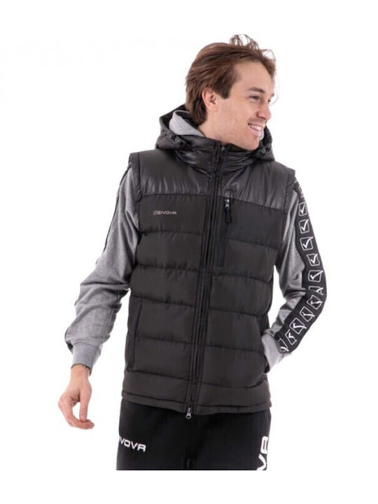 Giubbotto Smanicato Prime Αμάνικο Μπουφάν Puffer Μαύρο