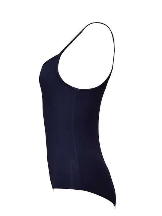 Lingerie Spaghetti Strap Bodysuit Navy Blue
