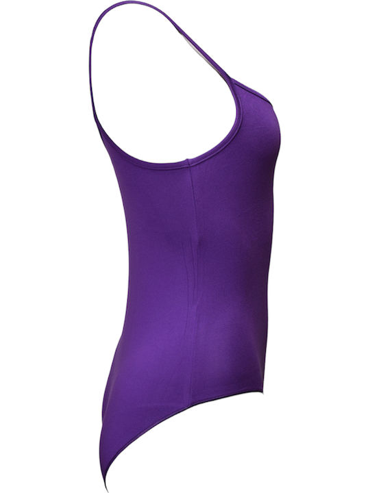 Lingerie Spaghetti Strap Bodysuit Purple