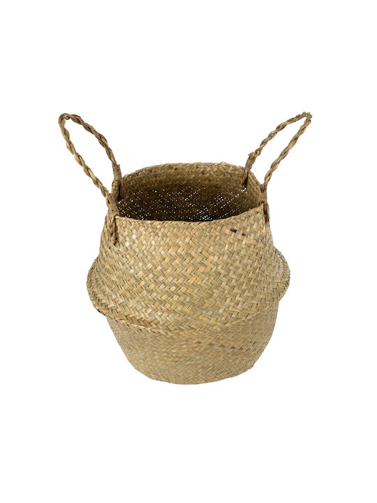 GloboStar Ibiza Planter Wicker Beige 33x33x40cm.