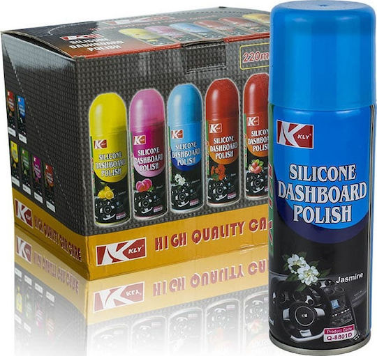 KLY Silicone Dashboard Polish Polishing Spray for Car Dashboard with Aroma Jasmine 220ml