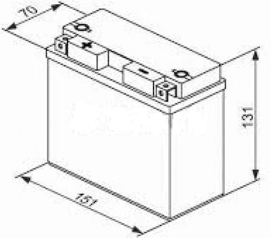 Power Batteries Μπαταρία Μοτοσυκλέτας YT12B-BS με Χωρητικότητα 10Ah