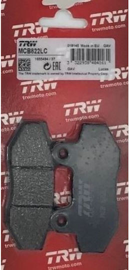 TRW Plăcuțe de frână pentru motociclete Înainte pentru Sym VF 185 Vespa 50