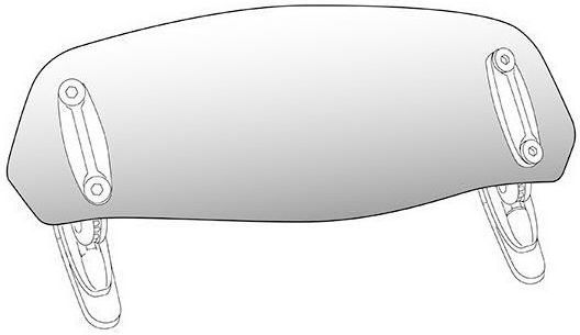 Puig Motorcycle Windshield & Windscreen Visor Extender 100x277mm 6320W