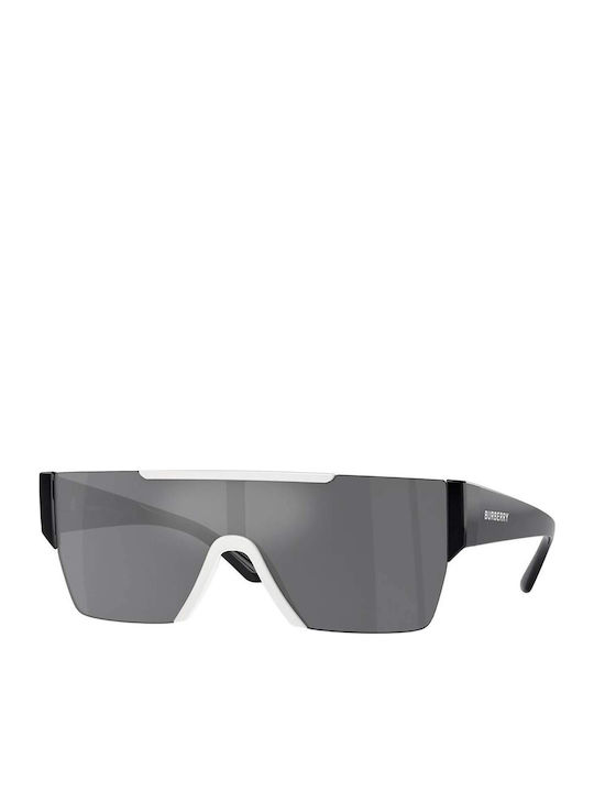 Burberry Men's Sunglasses With Black Horn-Rimmed Frame And Black Mirror Lens BE4291 40496G
