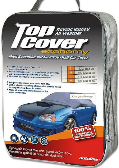 Autoline TopCover Eco Car Half Covers with Carrying Bag 317x157x50cm Waterproof XLarge