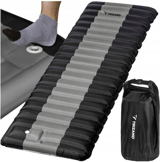 Trizand Inflatable Sleeping Mattress Single with Integrated Pump 190x60x12 cm