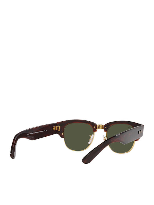 Ray Ban Mega Clubmaster Unisex Γυαλιά Ηλίου με Καφέ Ταρταρούγα Σκελετό και Πράσινο Φακό RB0316S 990/31