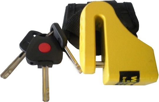 Roc Kinguard Motorcycle Disc Brake Lock with 5.5mm Pin in Yellow