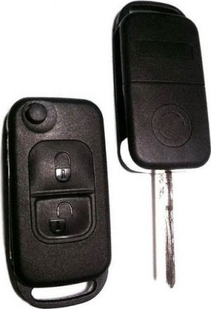 Mercedes-Benz Klappbar mit 2 Tasten für Mercedes Benz und Klinge HU64