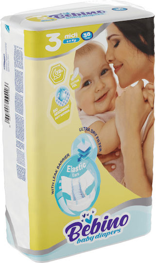 Bebino Πάνες με Αυτοκόλλητο Midi Monthly Pack No. 3 για 4-9kg 190τμχ