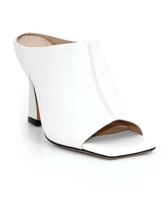 Favela 0116001250 Leather Mules White 0116001250