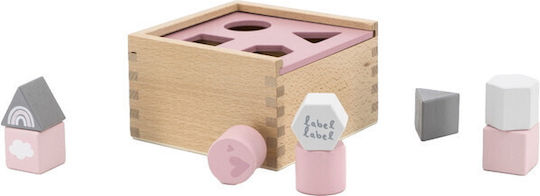 Label Label Παιχνίδι Ταξινόμησης Σχημάτων Sorting Box από Ξύλο για 24+ Μηνών
