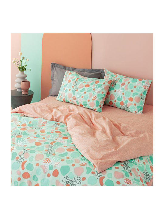 Palamaiki Sheet Sets Single with Elastic 110x200+30cm. FL6186 Green 3pcs