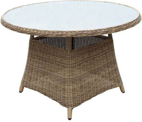 Masă Letizia 118x118x75buc Maro
