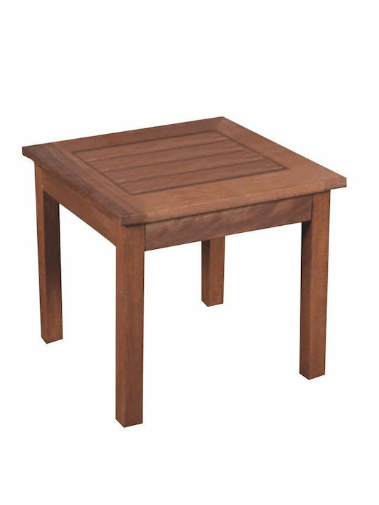 Lugano Auxiliary Outdoor Wood Table Walnut 45x45x43cm