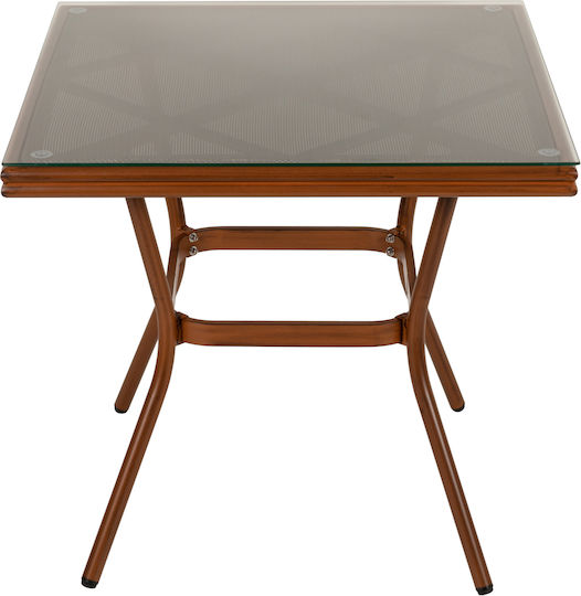 Table Angola Free Standing 80x80x75cm Brown