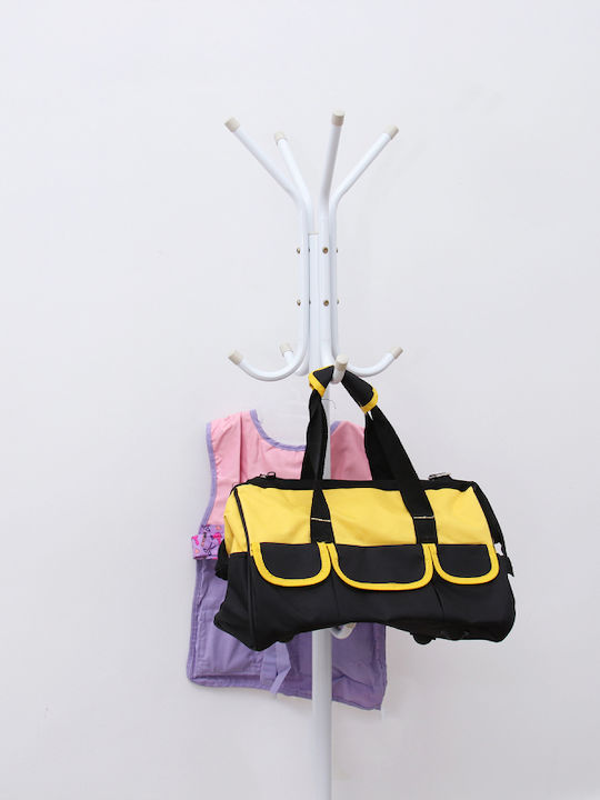 Metallic Coat Rack White 42x42x172cm