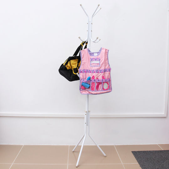 Καλόγερος Μεταλλικός Λευκός 42x42x172cm