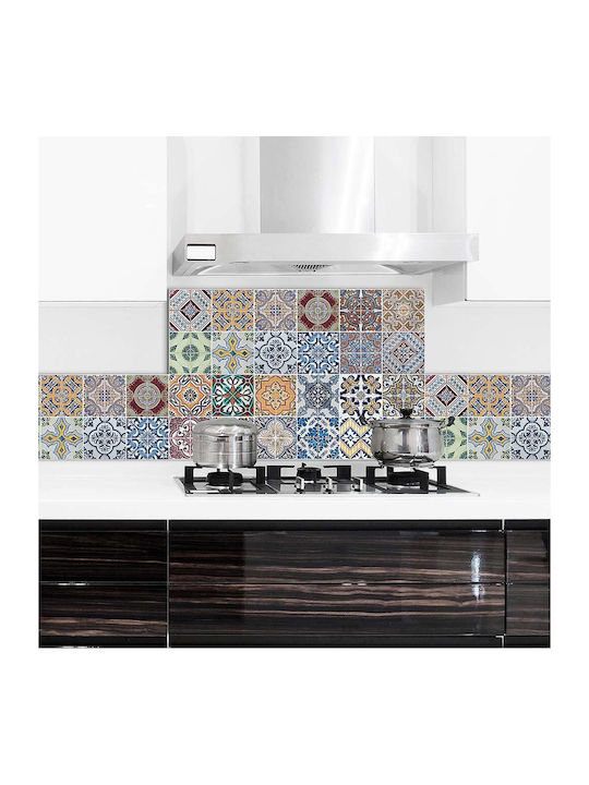 3D Πάνελ Τοίχου Azulejos Πολύχρωμο 72x48εκ.