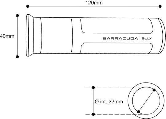 Barracuda Motorcycle Grips B-Lux in Gold Colour