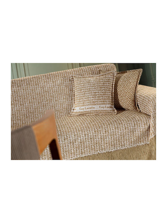 Guy Laroche Three-Seater Sofa Throw 2 Sides Parfait 180x300cm Mocca