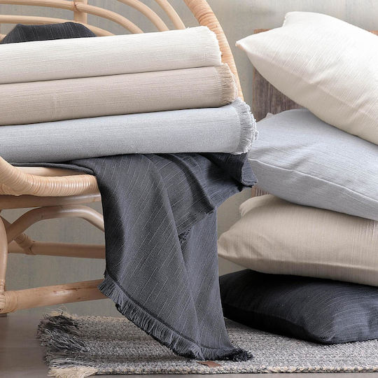 Rythmos Rythmos Decken & Couchdecken Zweisitzer-Sofa Überwurf Zwei Seiten Jacquard 180x240cm Hellgrau