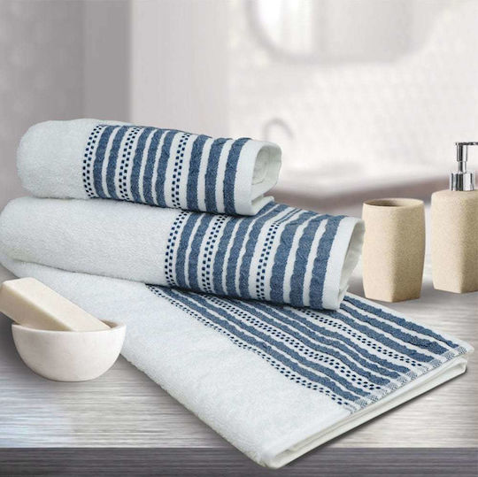 SB Home Προσώπου Romina 50x90εκ. Navy Βάρους 500gr/m²