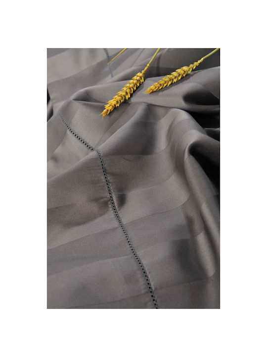 Down Town Home Duvet Cover Cotton Satin Single 175x245 Dark Grey