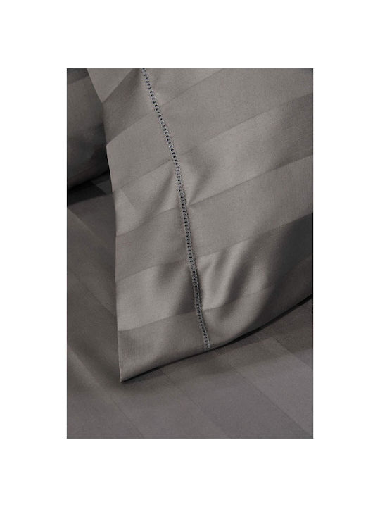 Down Town Home Duvet Cover Cotton Satin Single 175x245 Dark Grey