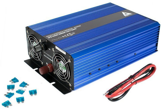 Azo Digital Инвертор за кола 4000W за преобразуване на 12V DC в 230V AC