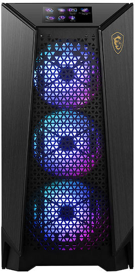 MSI Meg Prospect 700R Gaming Midi Tower Κουτί Υπολογιστή με Πλαϊνό Παράθυρο και RGB Φωτισμό Μαύρο