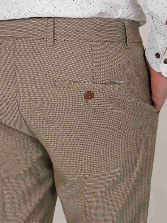 Herrenhosen Chino Elastisch Regulär Passform Beige