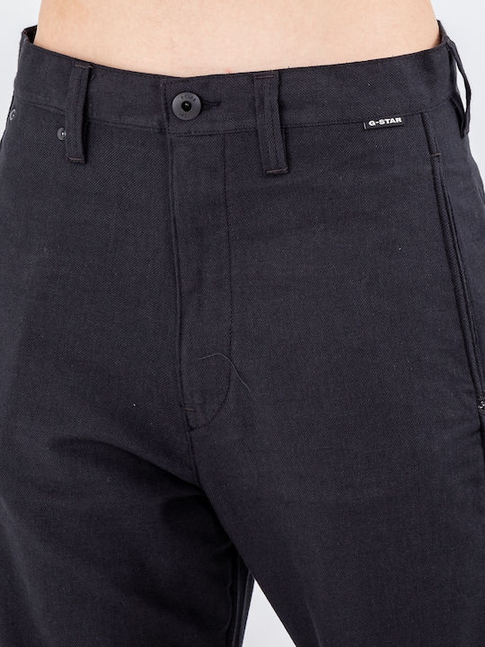 Dama Pantaloni Chino cu Croială Relaxată Negru