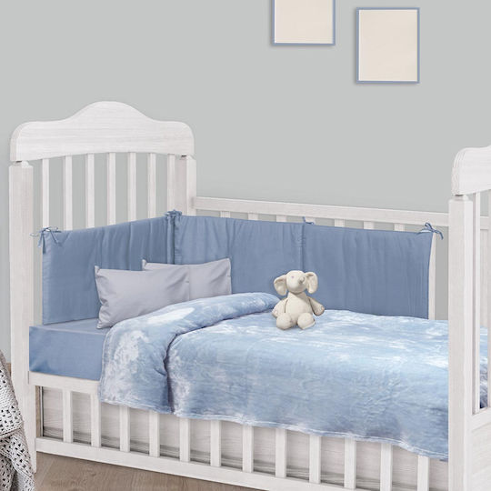Das Home Blanket Cot Light Blue 110x150cm