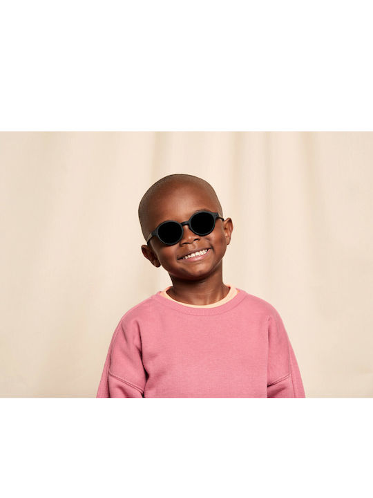 Izipizi Unbreakable Round Kids Sunglasses with Polarized Lens Black for 3-5 Years