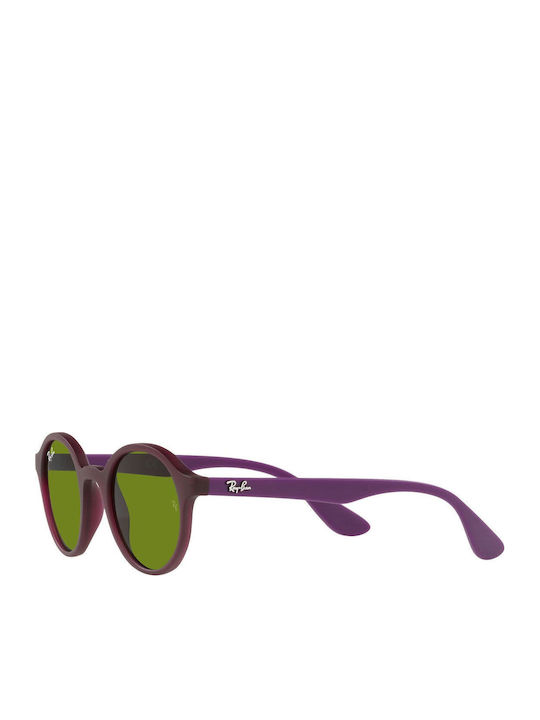 Ray Ban Στρογγυλά Παιδικά Γυαλιά Ηλίου Ροζ για 4-6 Ετών