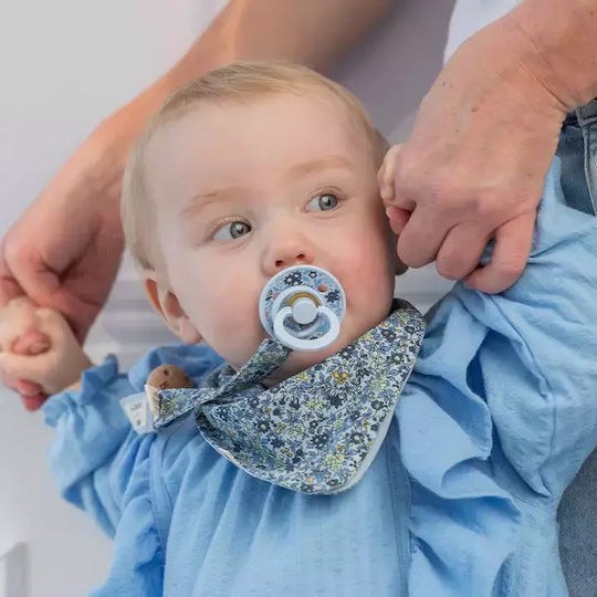Bibs Liberty Pacifier Ribbon Made of Lila Fabric