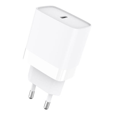 iNOS Charger Without Cable with USB-C Port 20W Power Delivery / Quick Charge 3.0 Whites (TR349)