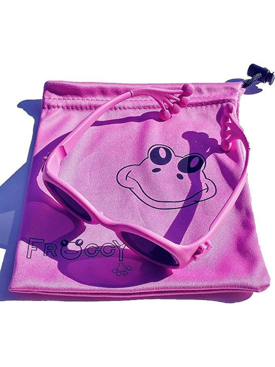 Animal Sunglasses Froggy 12-36 Μηνών Άθραυστα Οβάλ Βρεφικά Γυαλιά Ηλίου Ροζ για 12-36 Μηνών