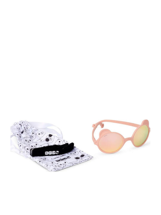 KiETLA Ourson Unbreakable Baby Sunglasses with Mirror Lens Peach for 0-1 Year