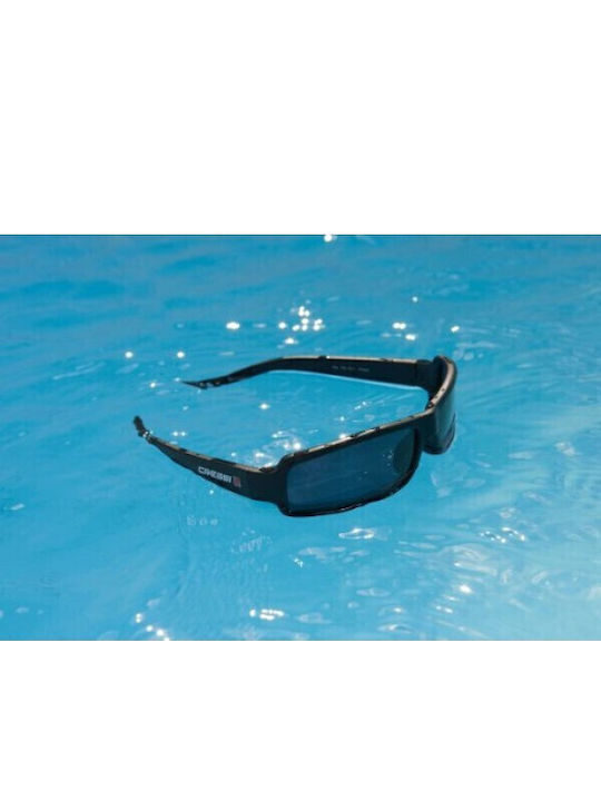 CressiSub Ninja Floating Unisex Sunglasses with Black Plastic Frame and Multicolour Polarized Mirror Lens XDB100009