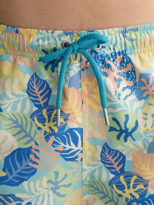 Men's Swimwear Shorts Light Blue with Patterns