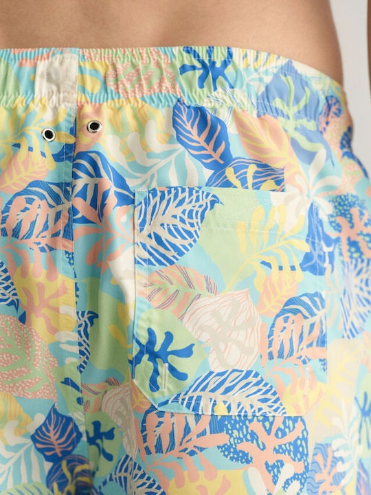 Men's Swimwear Shorts Light Blue with Patterns