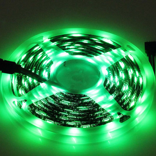 Rixme Αδιάβροχη Ταινία LED RZ-0003 USB 5V RGB Φως 5m Τύπου SMD5050 με Τροφοδοτικό & Τηλεχειριστήριο