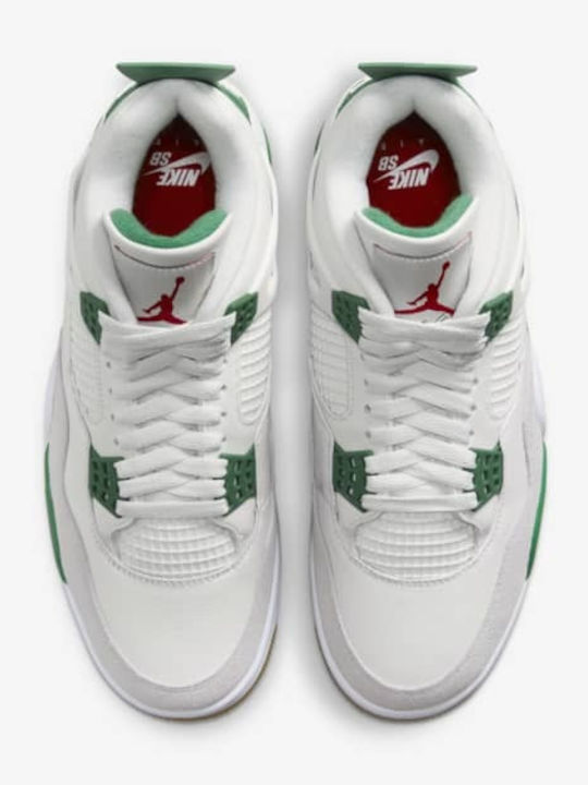 Air  4 Retro SB Herren Stiefel Sail / Pine Green / Neutral Grey / White