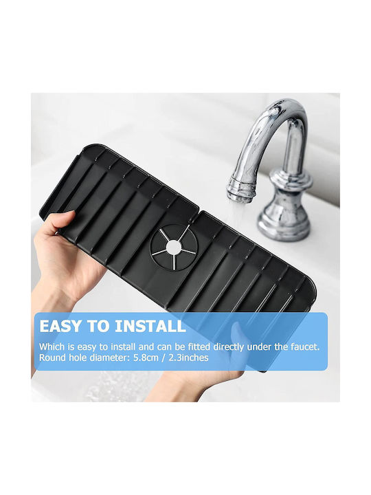 Organizator Pentru Chiuveta De Bucătărie Din Plastic Negru 37x13.7x1.8cm